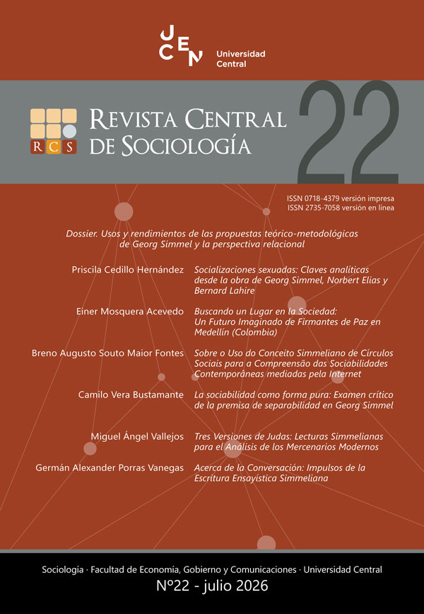 					Ver Vol. 22 Núm. 22 (2026): Revista Central de Sociología 22
				
