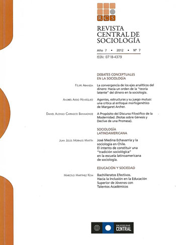 					Ver Vol. 7 Núm. 7 (2012): Revista Central de Sociología nº7
				