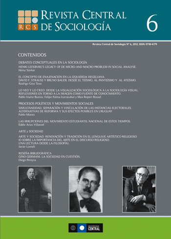 					Ver Vol. 6 Núm. 6 (2011): Revista Central de Sociología nº6
				