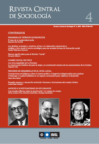 					Ver Vol. 4 Núm. 4 (2009): Revista Central de Sociología nº4
				