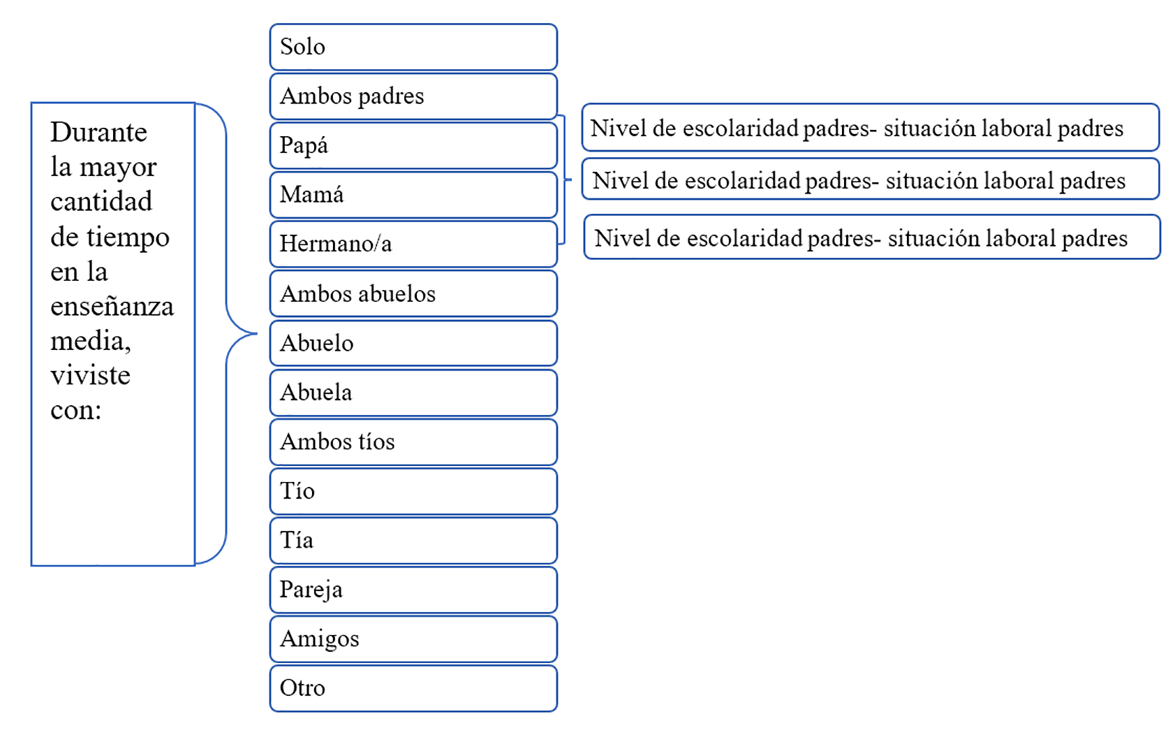 Figura 1 Ejemplo de pregunta condicionante